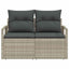 Havemøbelsofa med pude 120 x 62 x 69 cm polyrattan