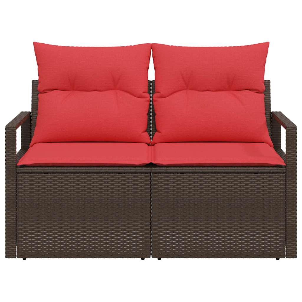 Havemøbelsofa med pude 120 x 62 x 69 cm polyrattan