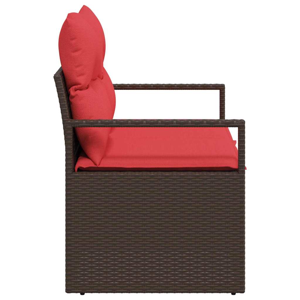 Havemøbelsofa med pude 120 x 62 x 69 cm polyrattan