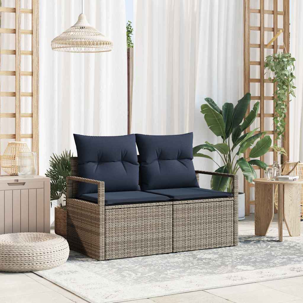 Havemøbelsofa med pude 120 x 62 x 69 cm polyrattan