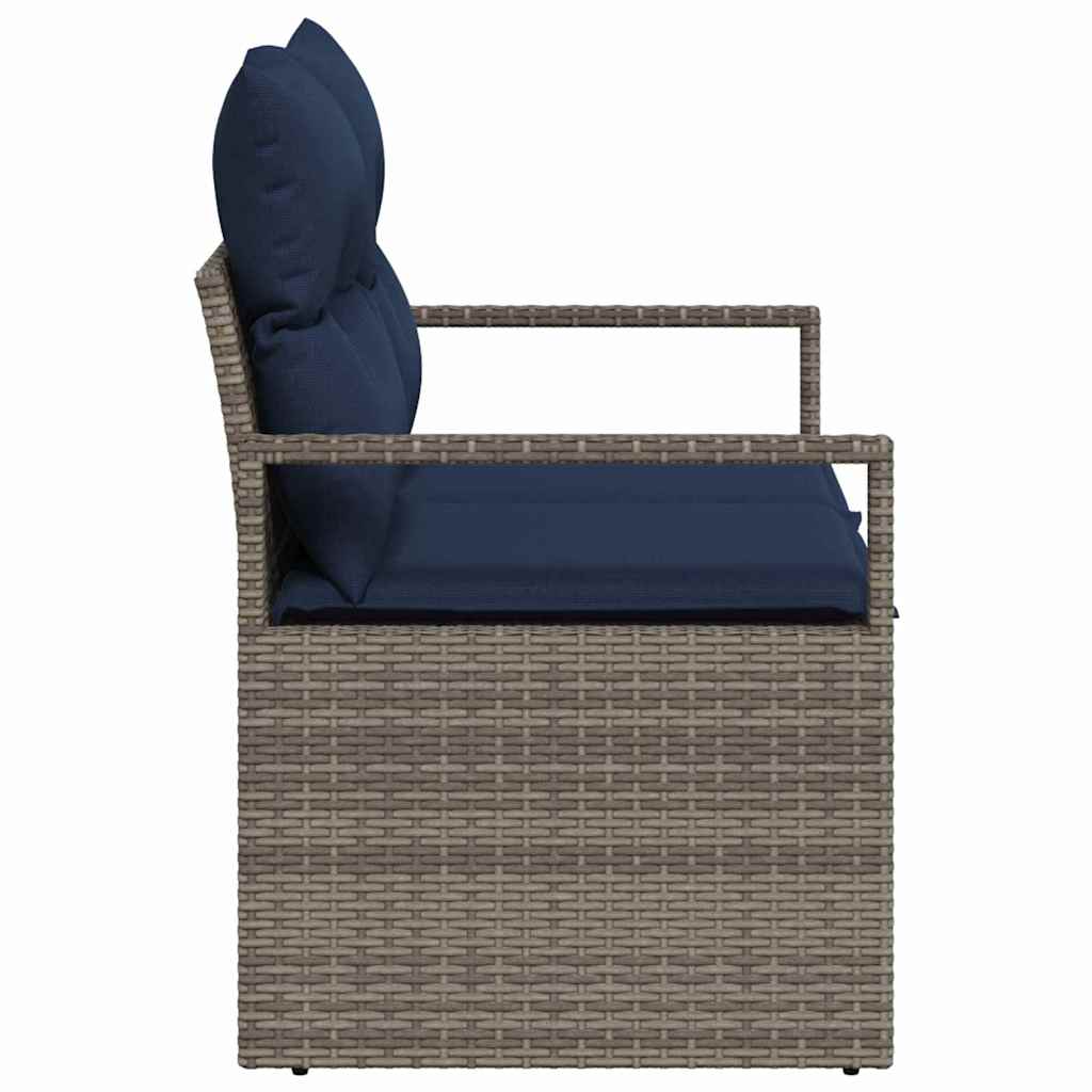 Havemøbelsofa med pude 120 x 62 x 69 cm polyrattan