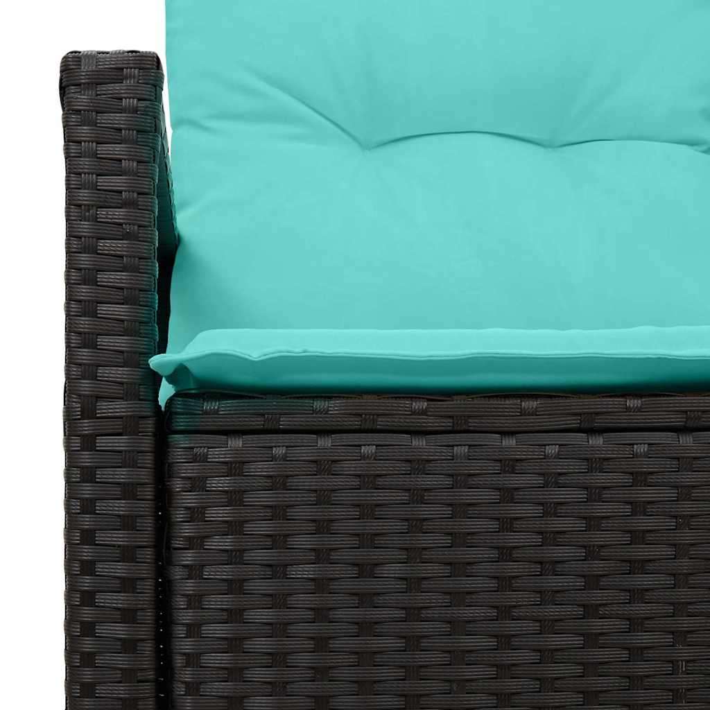 Havemøbelsofa med pude 120 x 62 x 69 cm polyrattan