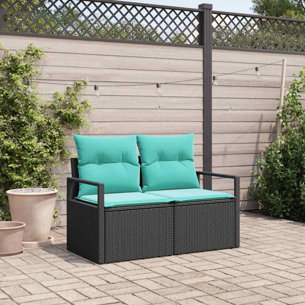 Havemøbelsofa med pude 120 x 62 x 69 cm polyrattan