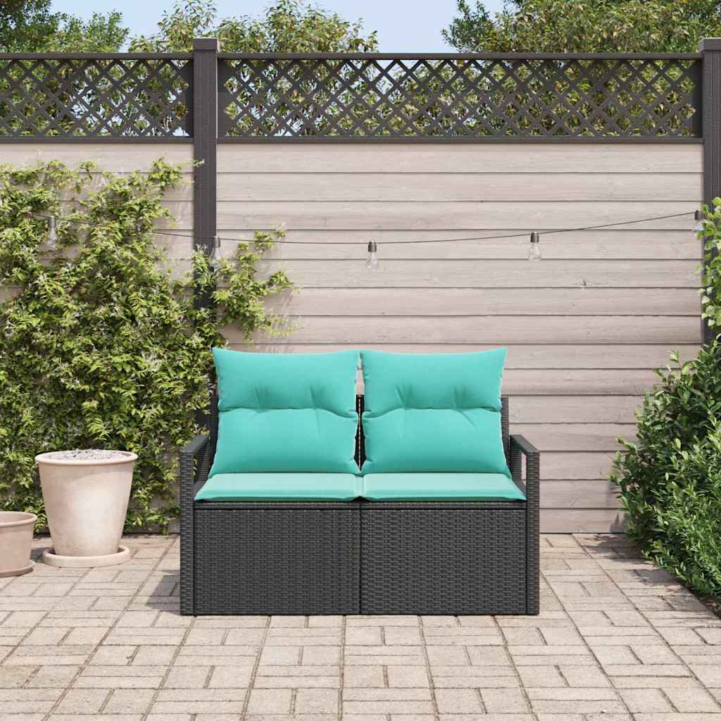 Havemøbelsofa med pude 120 x 62 x 69 cm polyrattan
