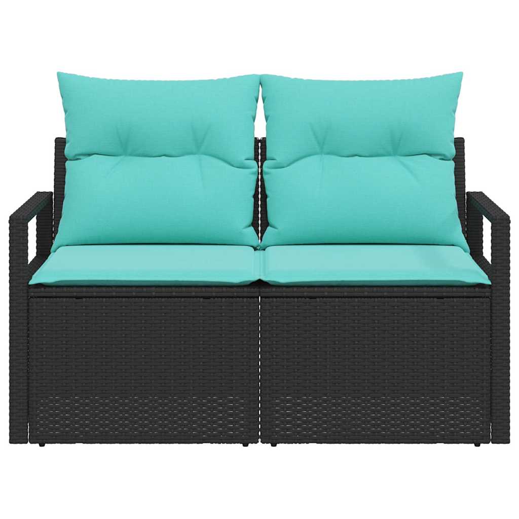 Havemøbelsofa med pude 120 x 62 x 69 cm polyrattan