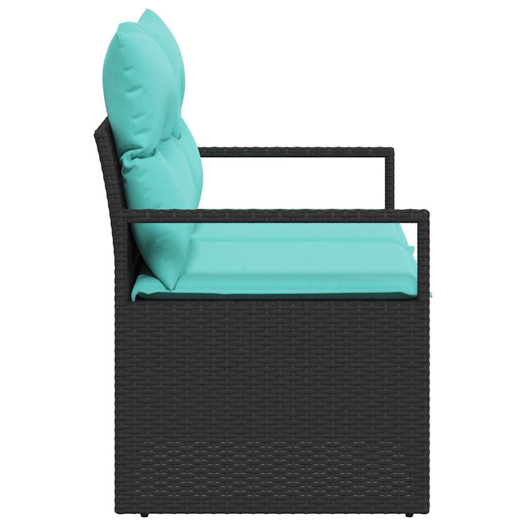 Havemøbelsofa med pude 120 x 62 x 69 cm polyrattan
