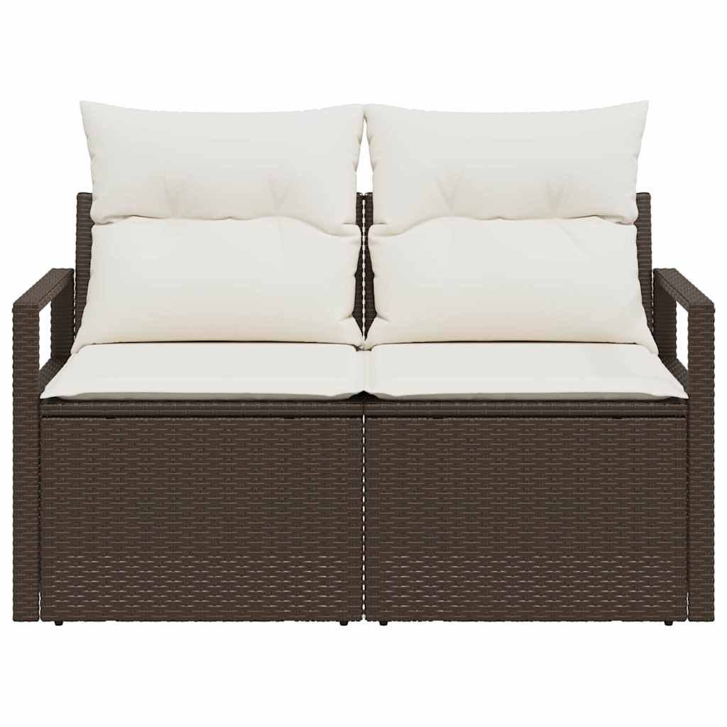 Havemøbelsofa med pude 120 x 62 x 69 cm polyrattan