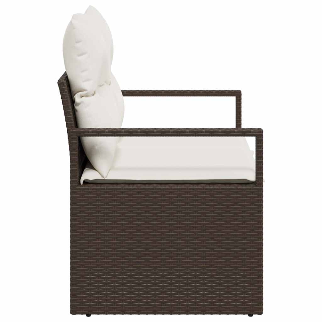 Havemøbelsofa med pude 120 x 62 x 69 cm polyrattan