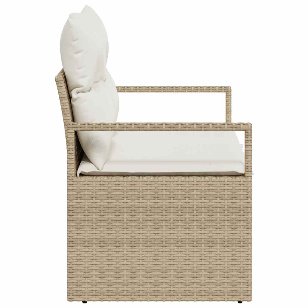 Havemøbelsofa med pude 120 x 62 x 69 cm polyrattan
