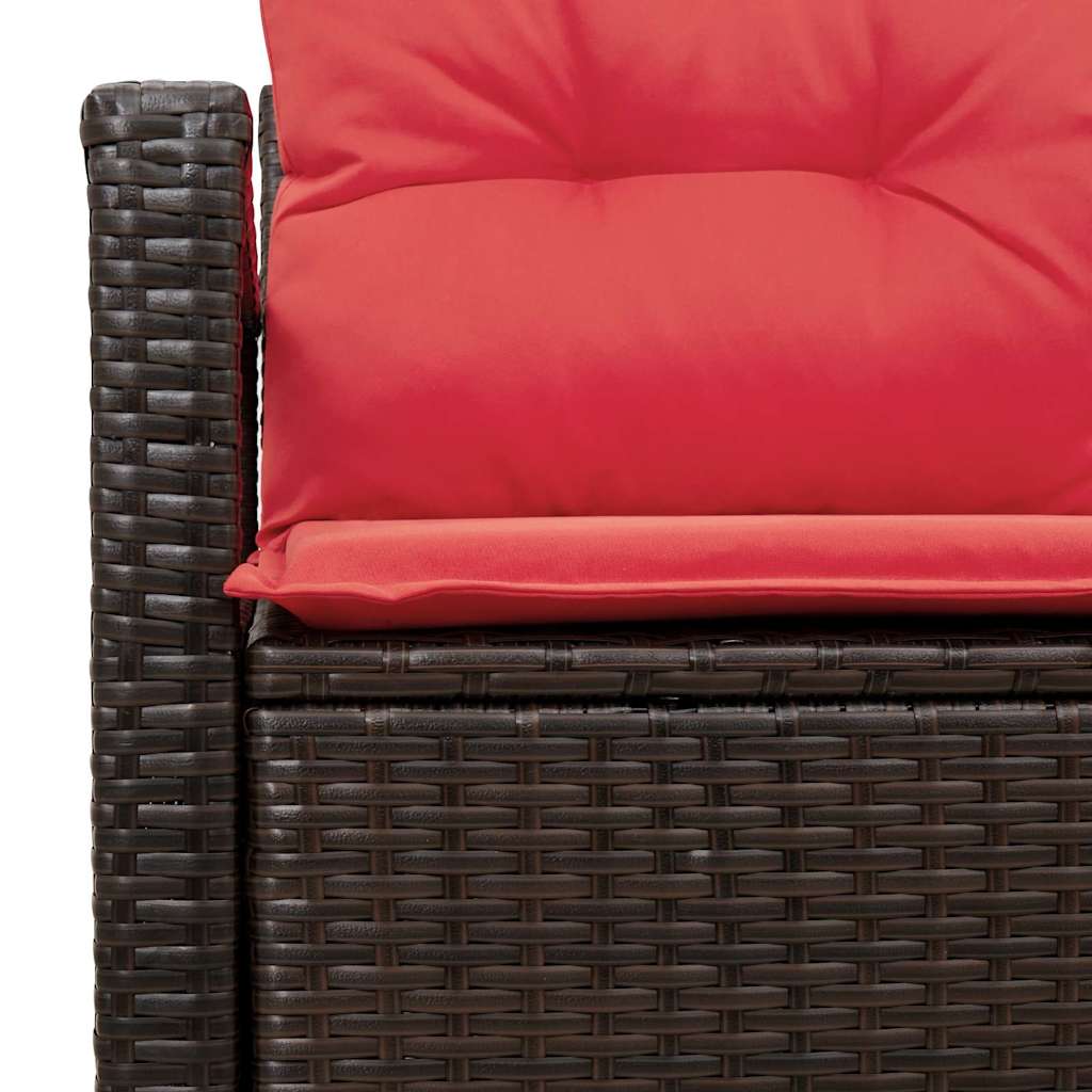 Havemøbelsofa med pude 120 x 62 x 69 cm polyrattan