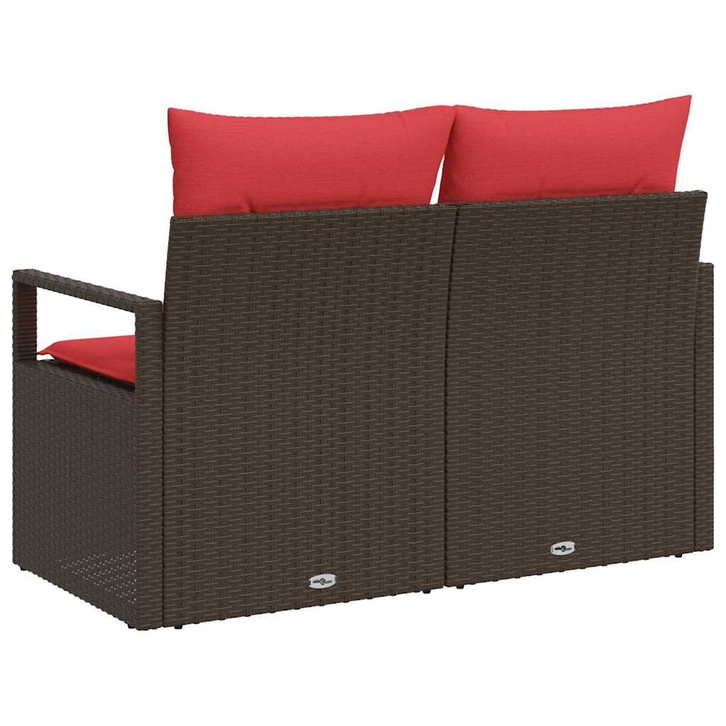 Havemøbelsofa med pude 120 x 62 x 69 cm polyrattan