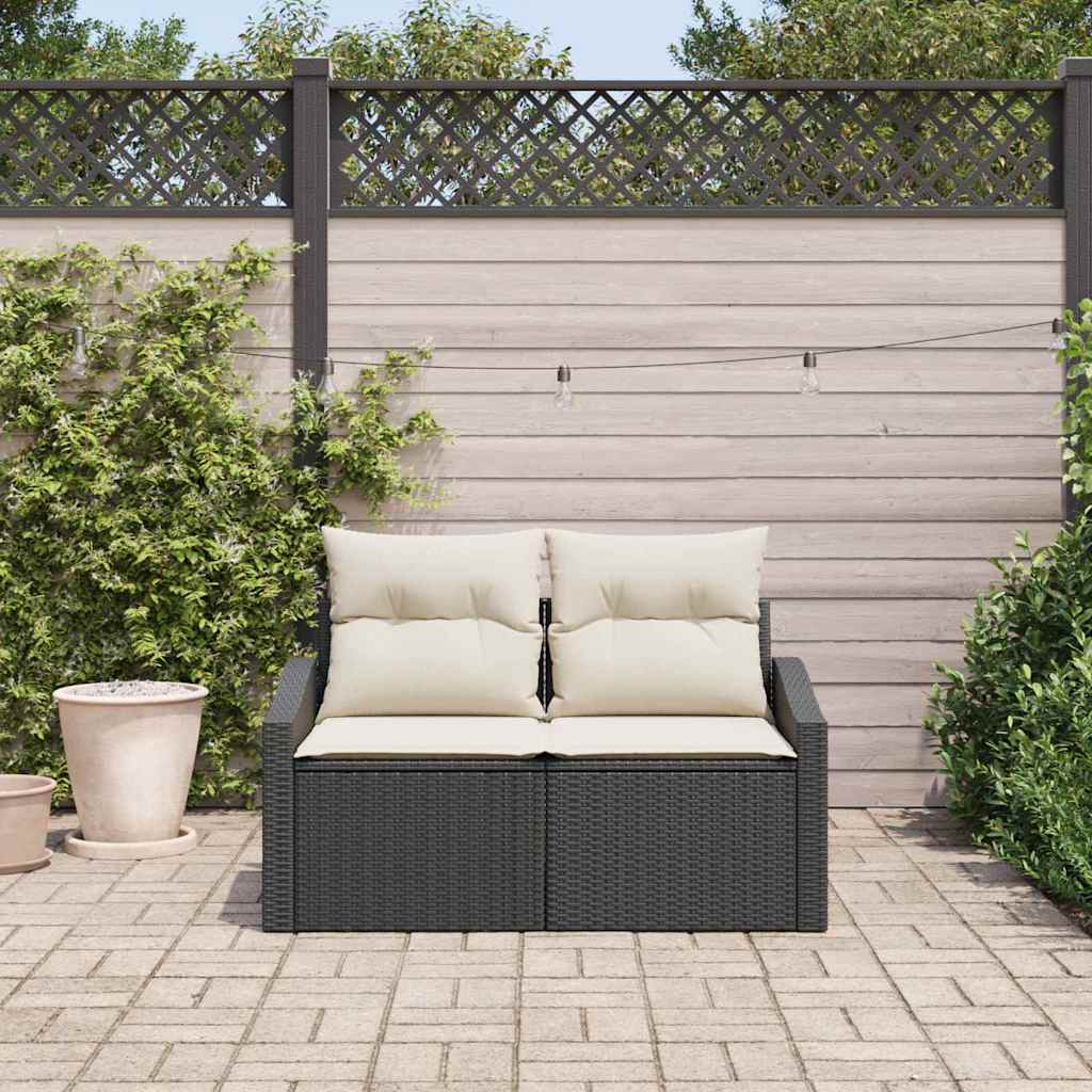 Havemøbelsofa med pude 123 x 62 x 69 cm polyrattan