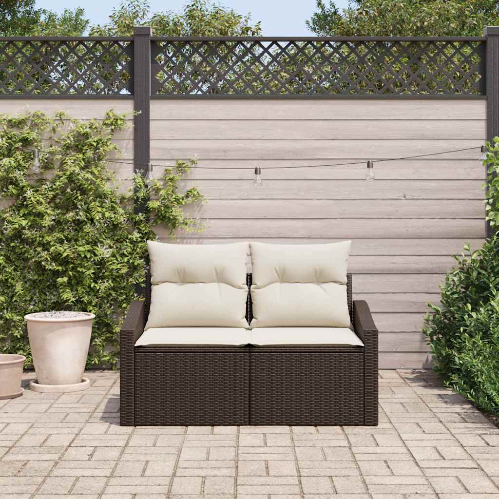 Havemøbelsofa med pude 123 x 62 x 69 cm polyrattan