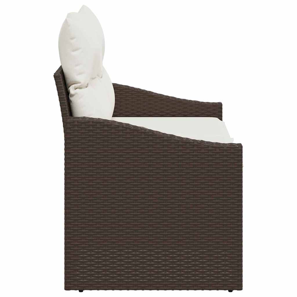 Havemøbelsofa med pude 123 x 62 x 69 cm polyrattan