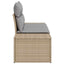 Havemøbelsofa med pude Beige 184 x 62 x 69 cm polyrattan