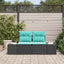 Havemøbelsofa med pude 184 x 62 x 69 cm polyrattan