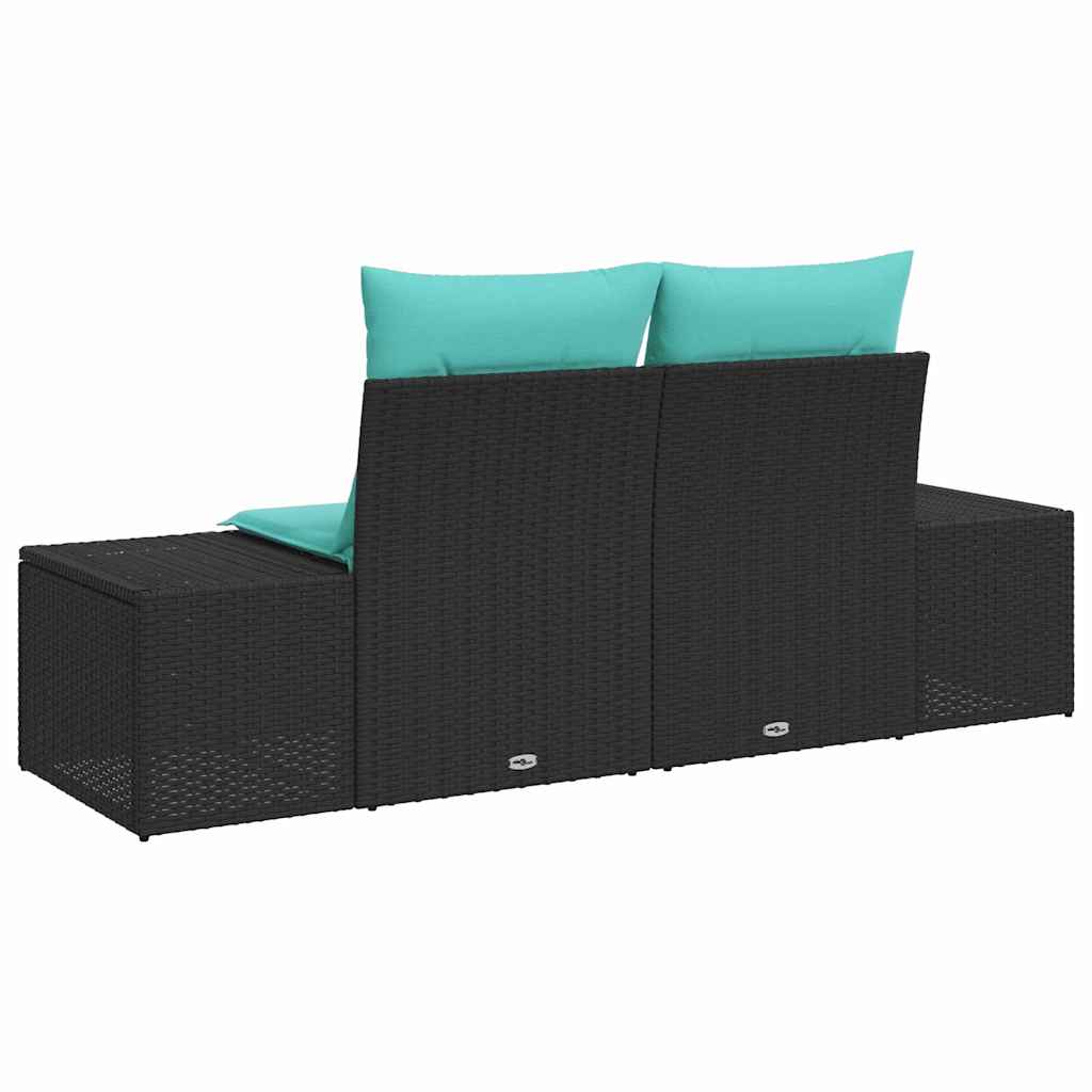 Havemøbelsofa med pude 184 x 62 x 69 cm polyrattan