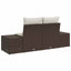Havemøbelsofa med pude Brun 184 x 62 x 69 cm polyrattan