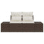 Havemøbelsofa med pude Brun 184 x 62 x 69 cm polyrattan