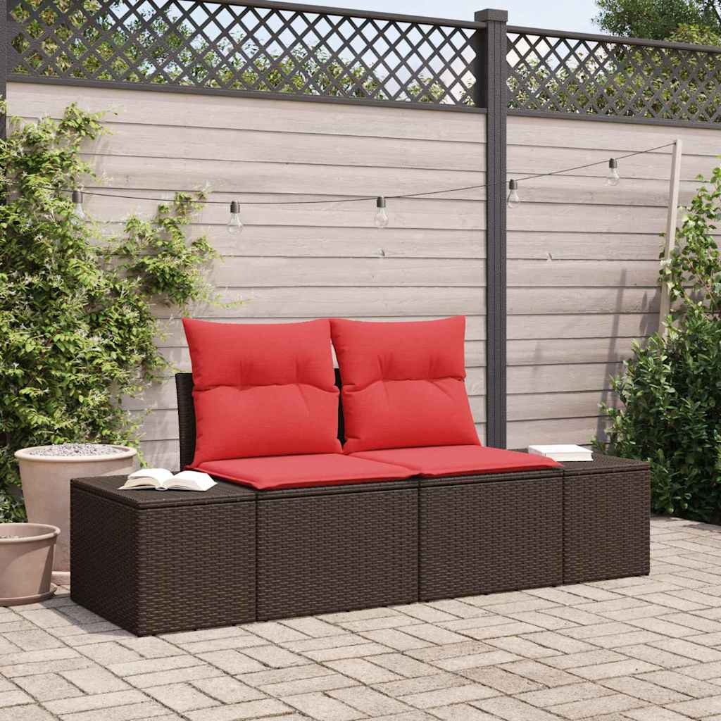 Havemøbelsofa med pude 184 x 62 x 69 cm polyrattan