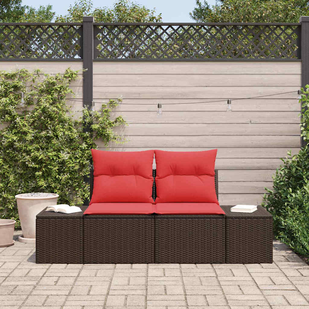 Havemøbelsofa med pude 184 x 62 x 69 cm polyrattan