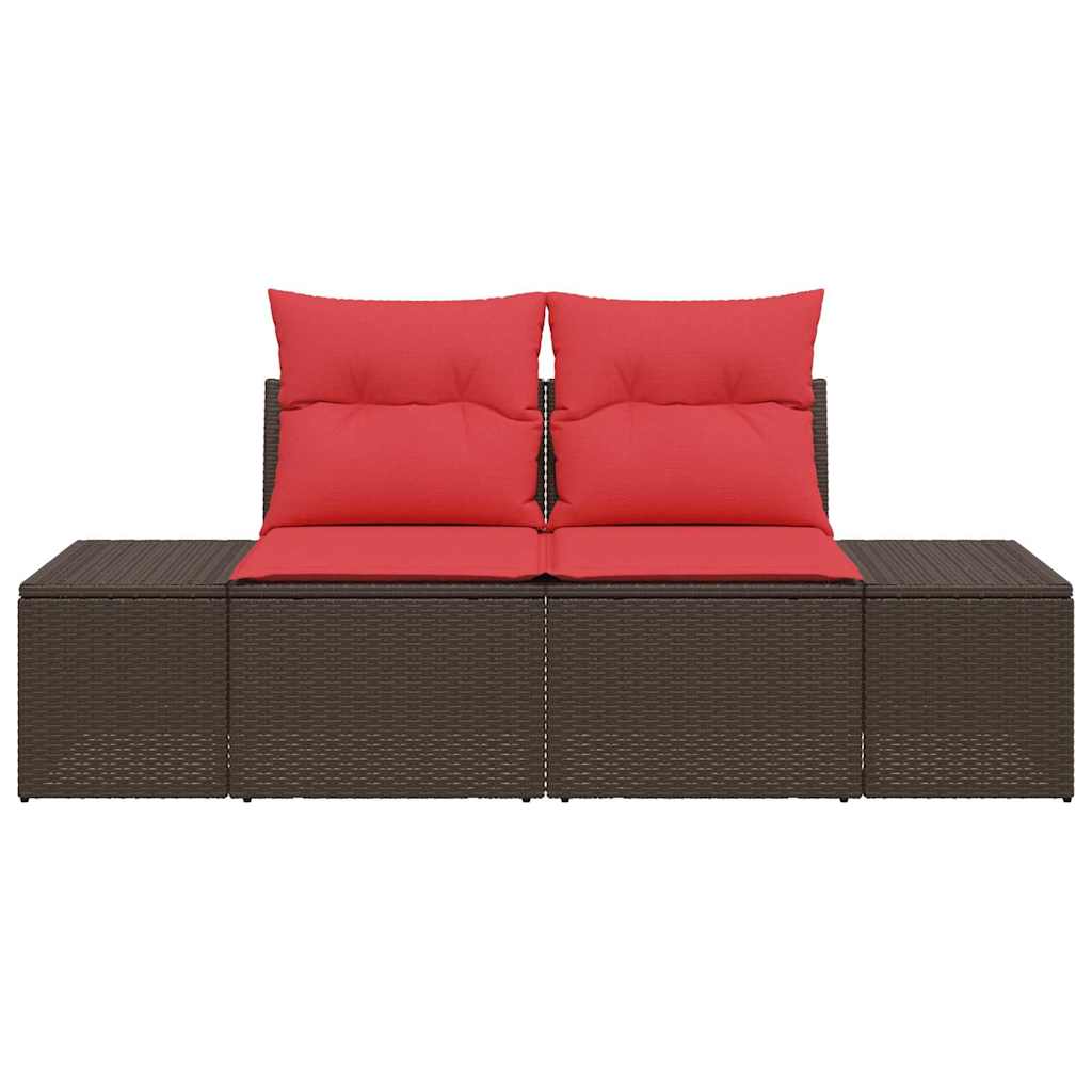 Havemøbelsofa med pude 184 x 62 x 69 cm polyrattan