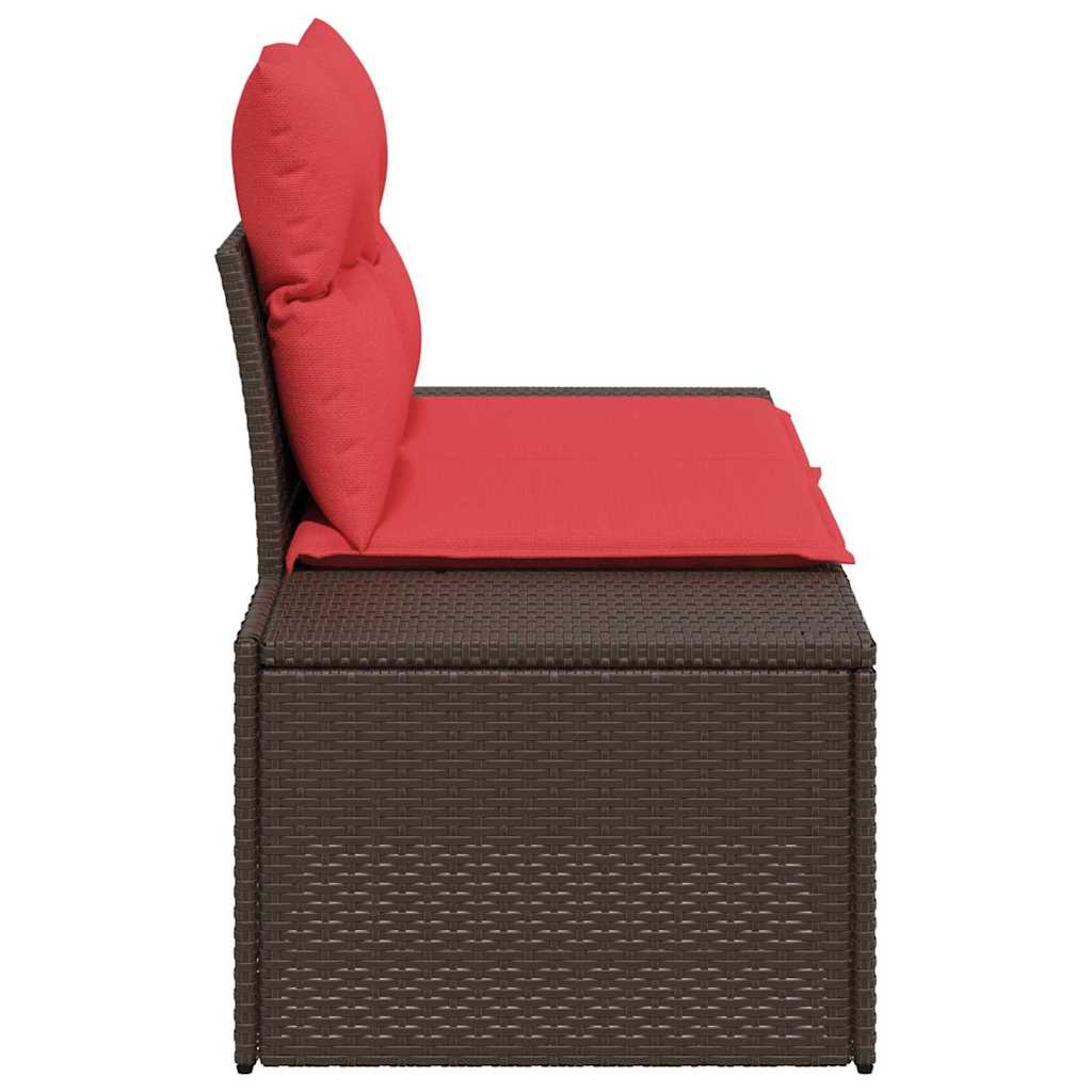 Havemøbelsofa med pude 184 x 62 x 69 cm polyrattan