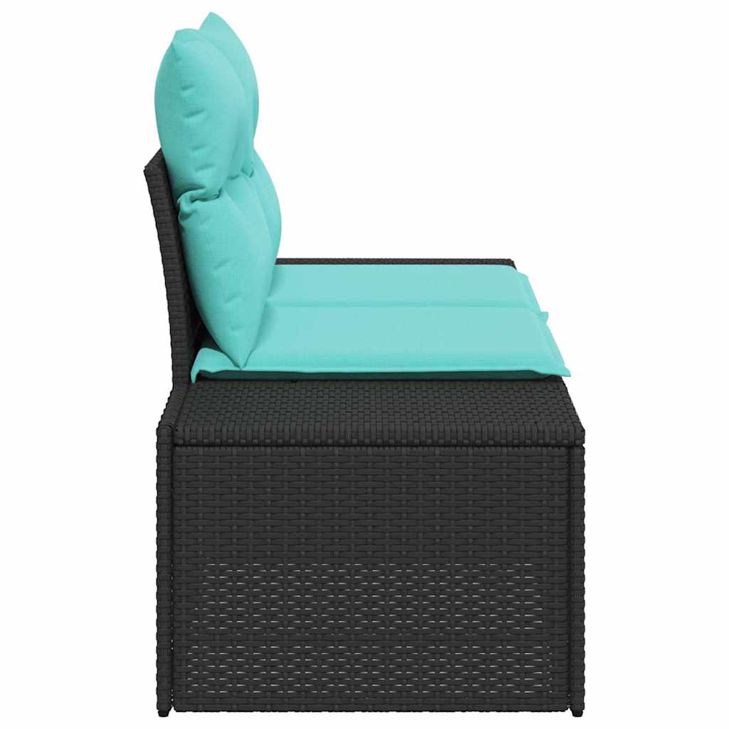 Havemøbelsofa med pude 184 x 62 x 69 cm polyrattan