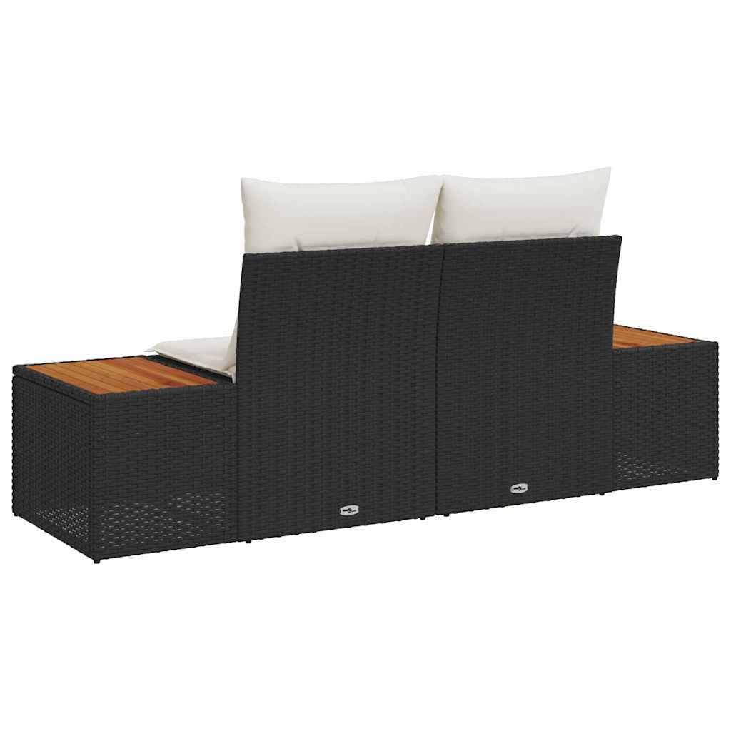 Havemøbelsofa Sort 184 x 62 x 85cm polyrattan