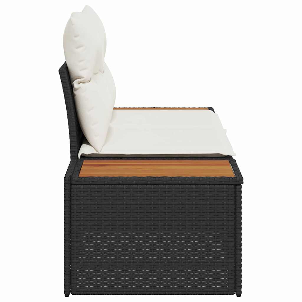 Havemøbelsofa Sort 184 x 62 x 85cm polyrattan