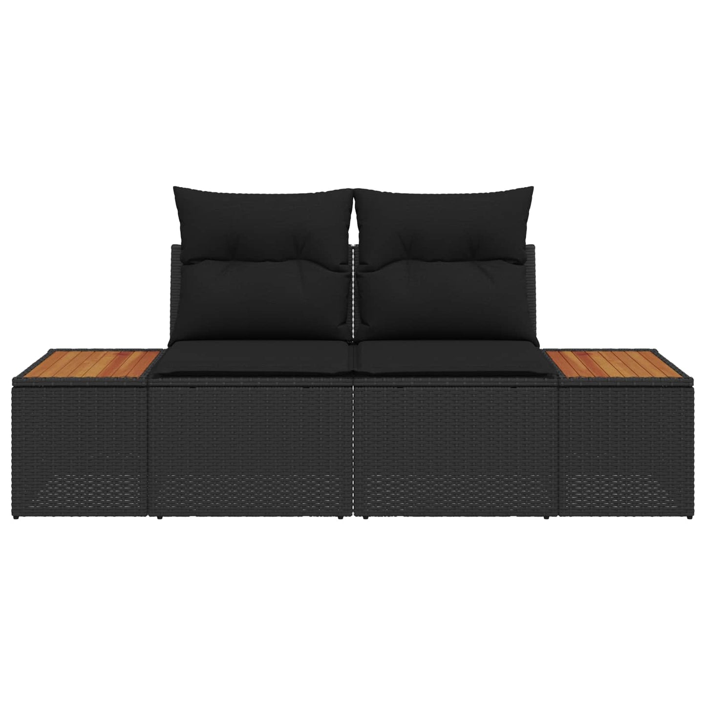 Havemøbelsofa Sort 184 x 62 x 85cm polyrattan