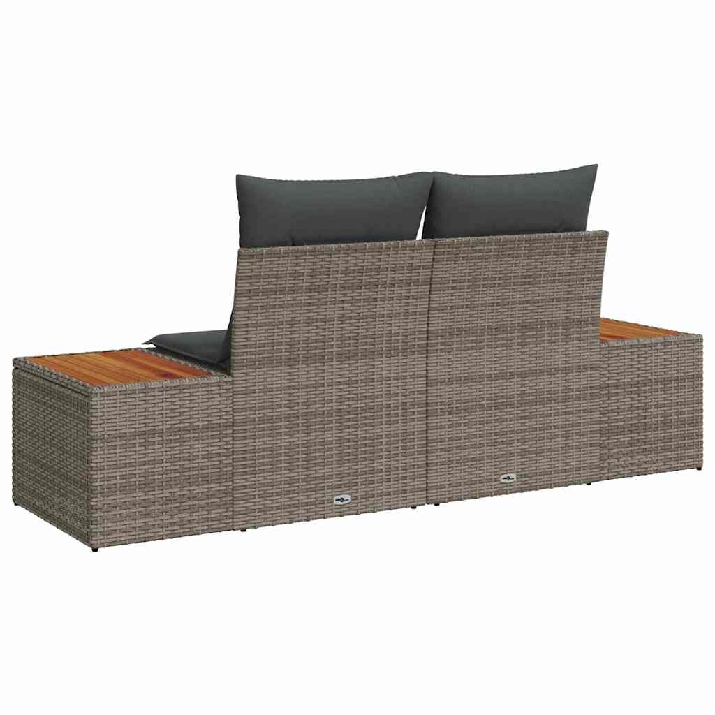 Havemøbelsofa Grå 184 x 62 x 85cm polyrattan