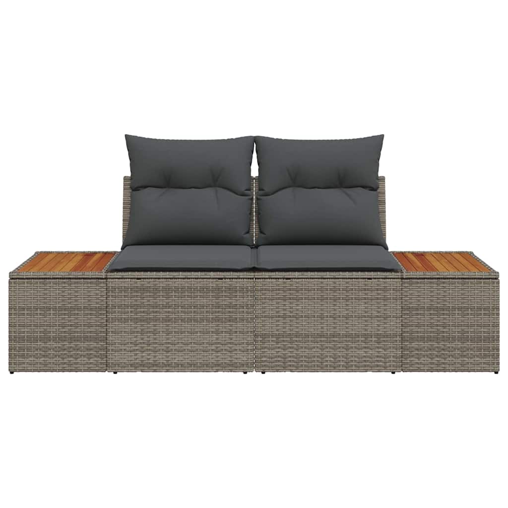 Havemøbelsofa Grå 184 x 62 x 85cm polyrattan