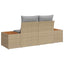 Havemøbelsofa Beige 184 x 62 x 85cm polyrattan