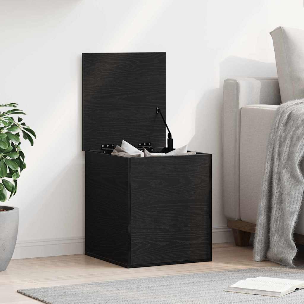 Opbevaringskasse Sort eg 40 x 42 x 46 cm Konstrueret træ
