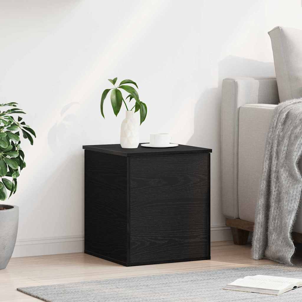 Opbevaringskasse Sort eg 40 x 42 x 46 cm Konstrueret træ