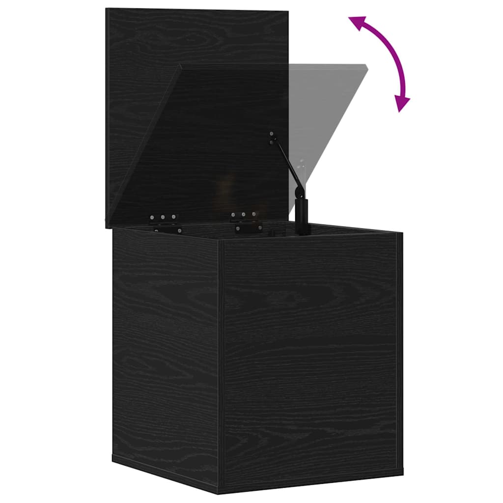 Opbevaringskasse Sort eg 40 x 42 x 46 cm Konstrueret træ