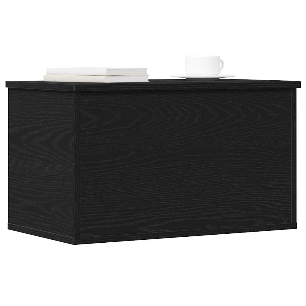Opbevaringskasse Sort eg 60 x 35 x 35 cm Konstrueret træ