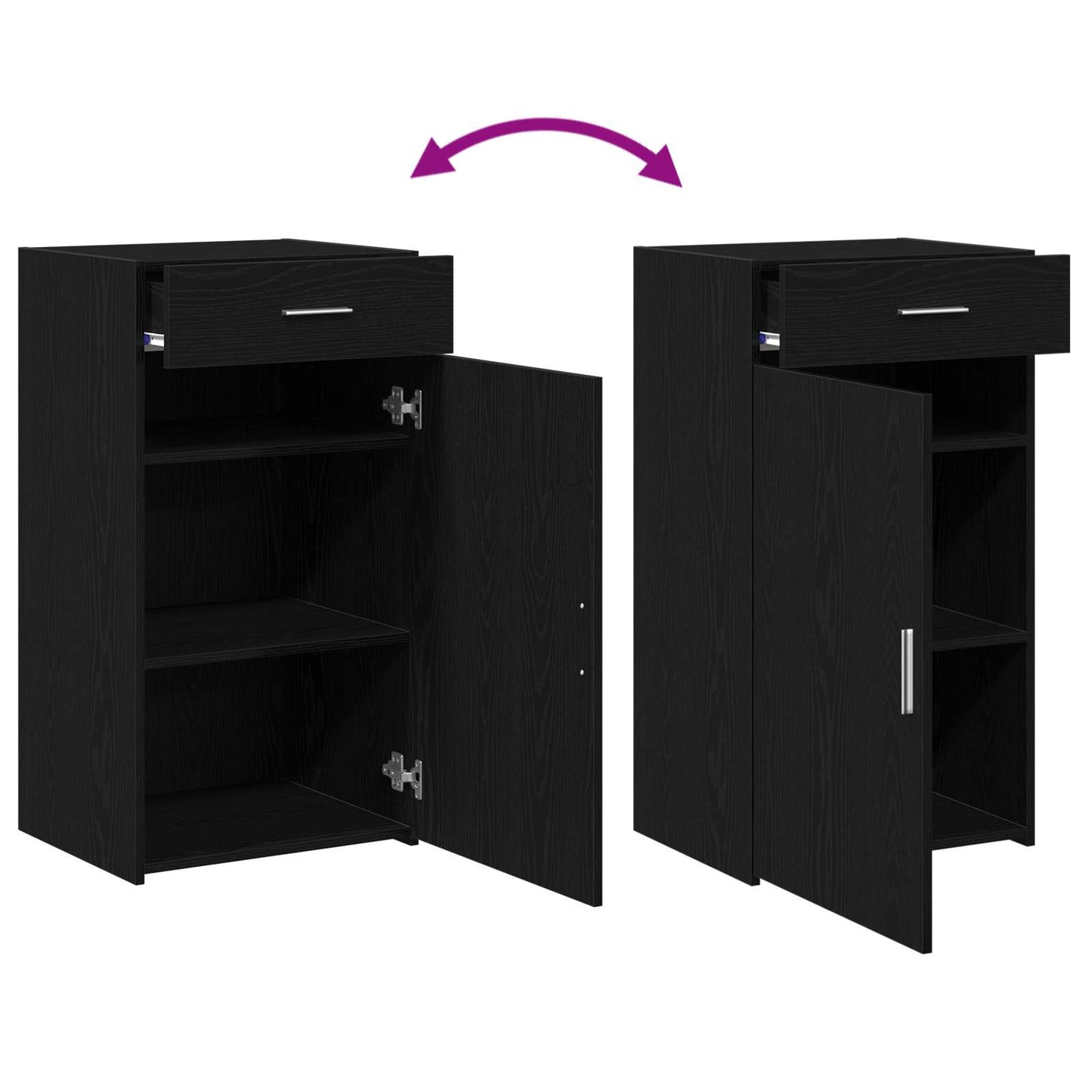Sideboard Sort eg 50 x 42,5 x 93 cm