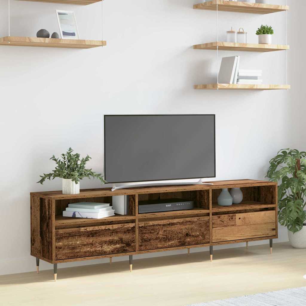 TV-skab 150 x 30 x 45 cm Gammelt træ Konstrueret træ