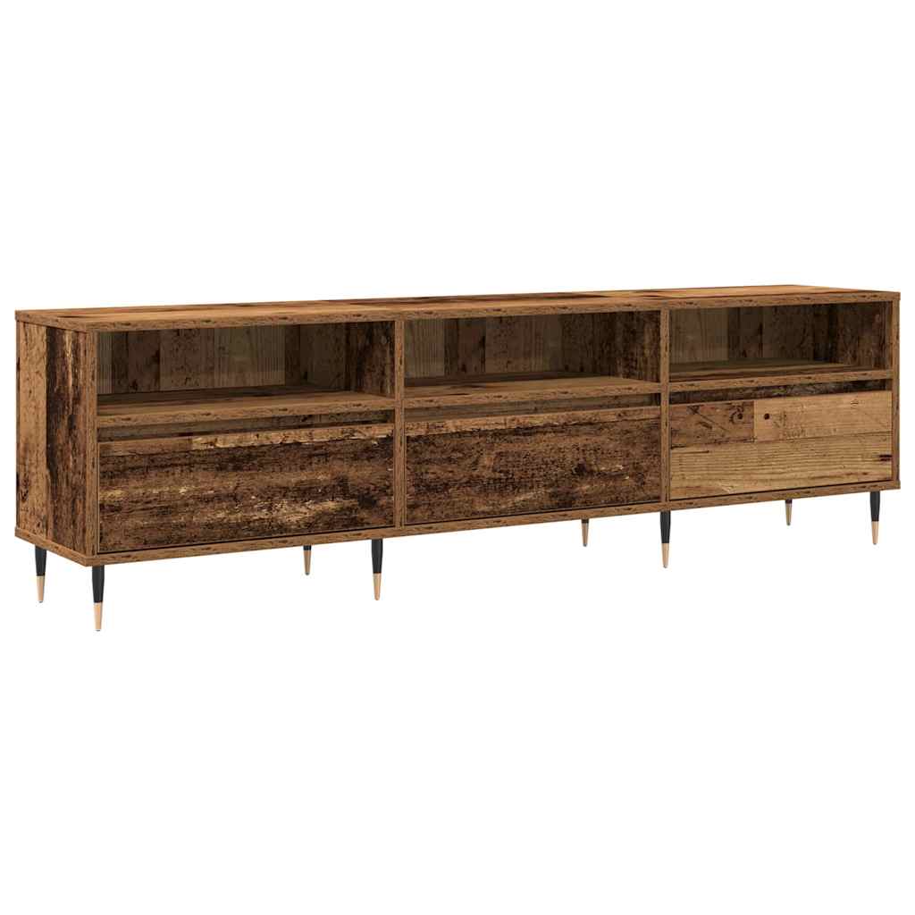TV-skab 150 x 30 x 45 cm Gammelt træ Konstrueret træ