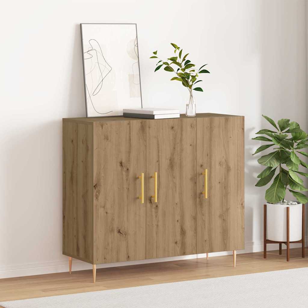 Sideboard Artisan Egetræ 90 x 34 x 80 cm Konstrueret træ