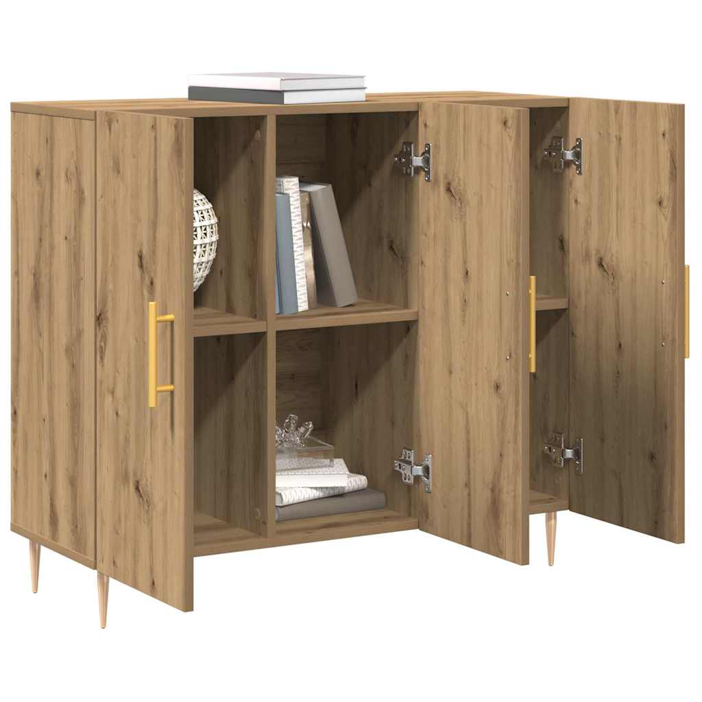 Sideboard Artisan Egetræ 90 x 34 x 80 cm Konstrueret træ