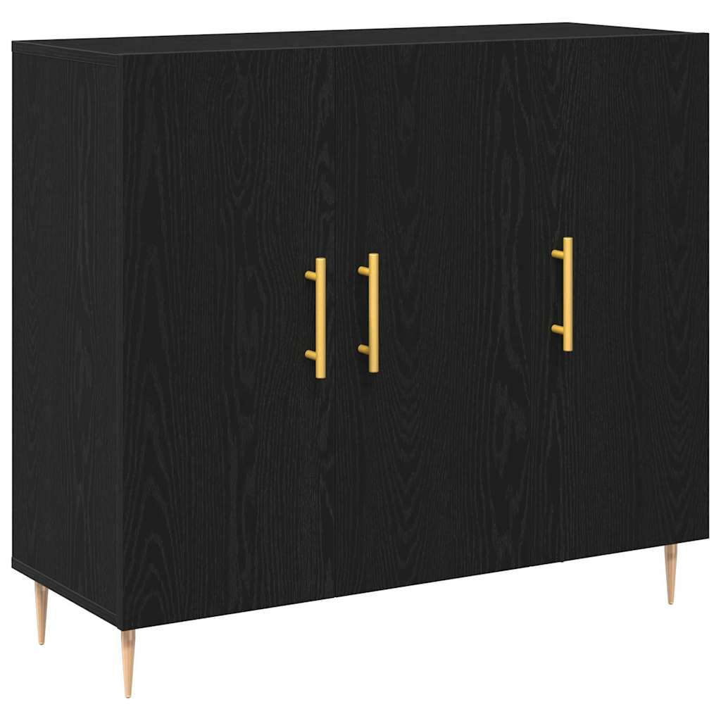 Sideboard Sort eg 90 x 34 x 80 cm Konstrueret træ