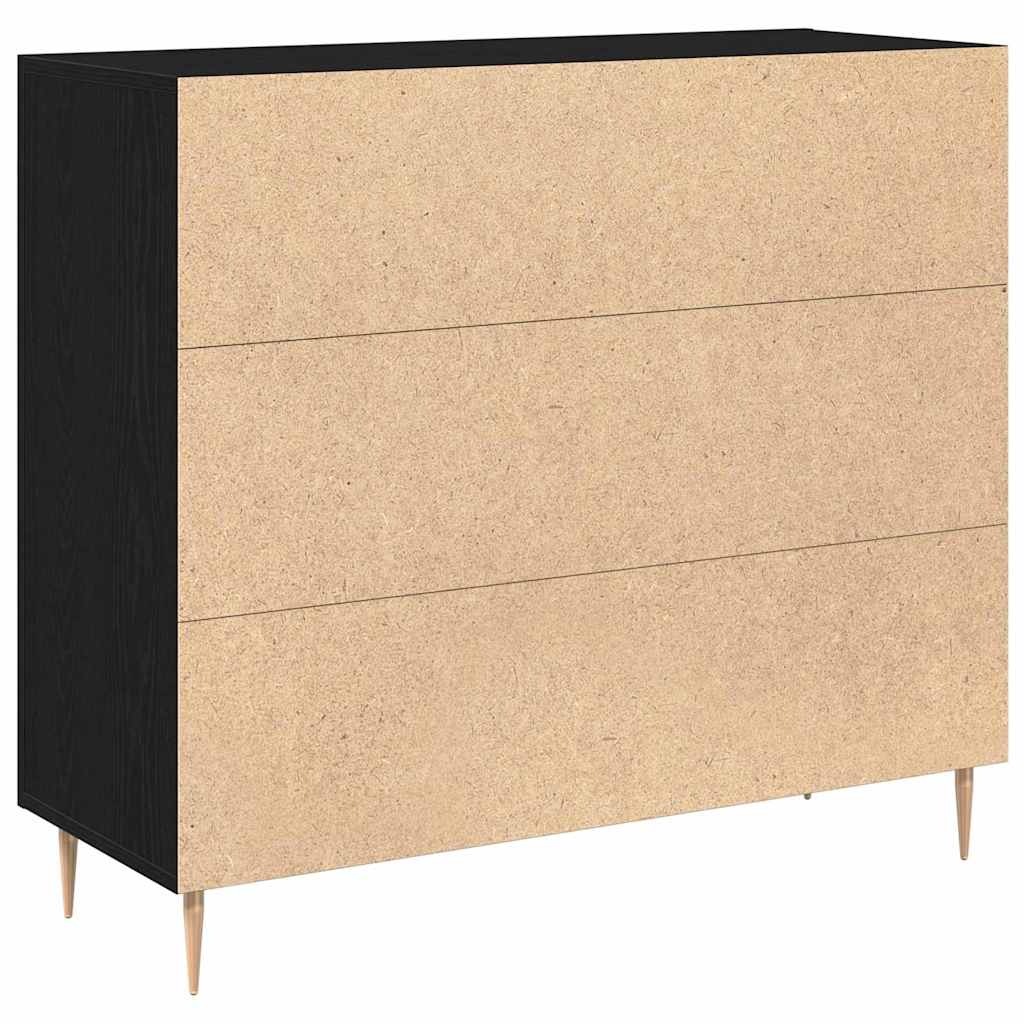 Sideboard Sort eg 90 x 34 x 80 cm Konstrueret træ