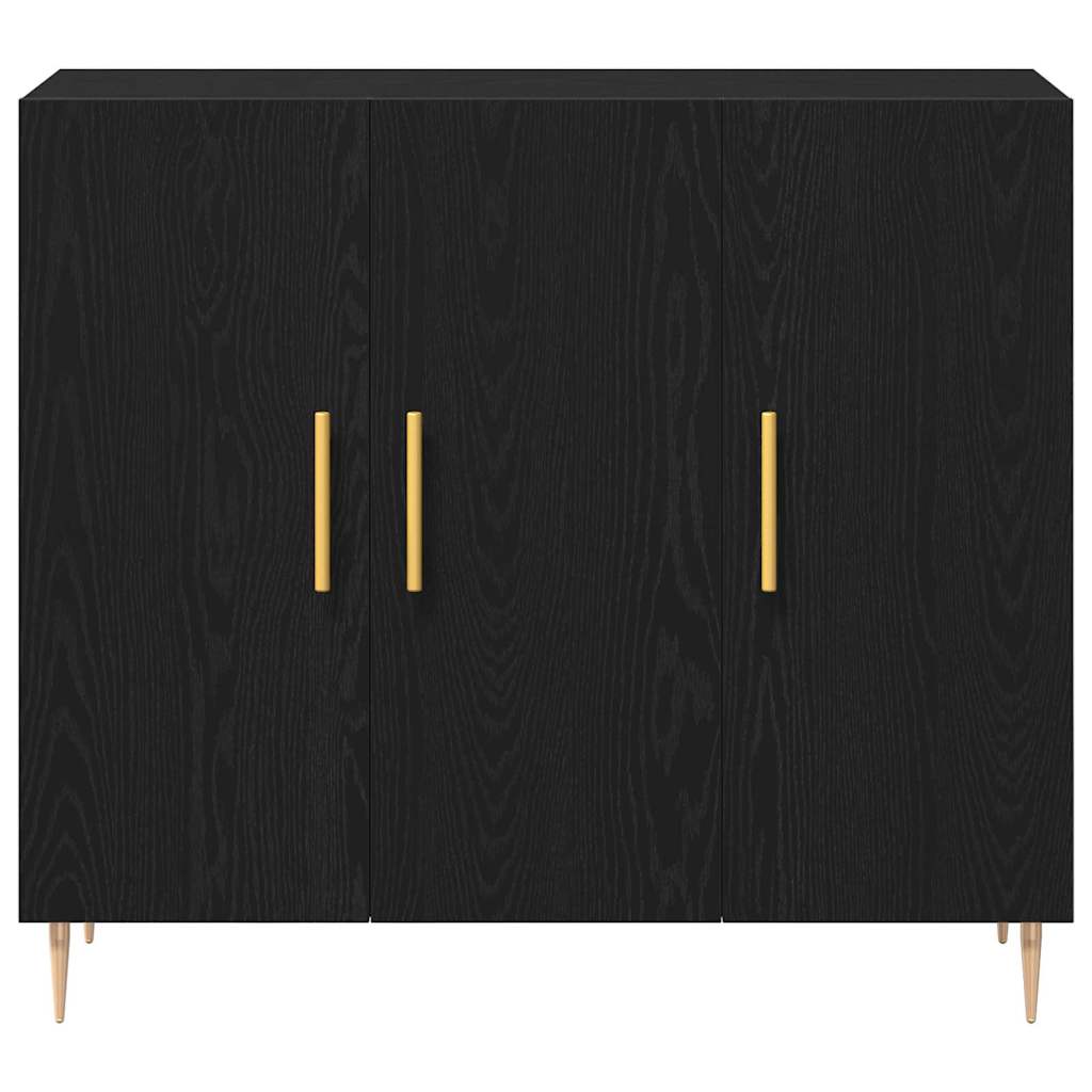 Sideboard Sort eg 90 x 34 x 80 cm Konstrueret træ