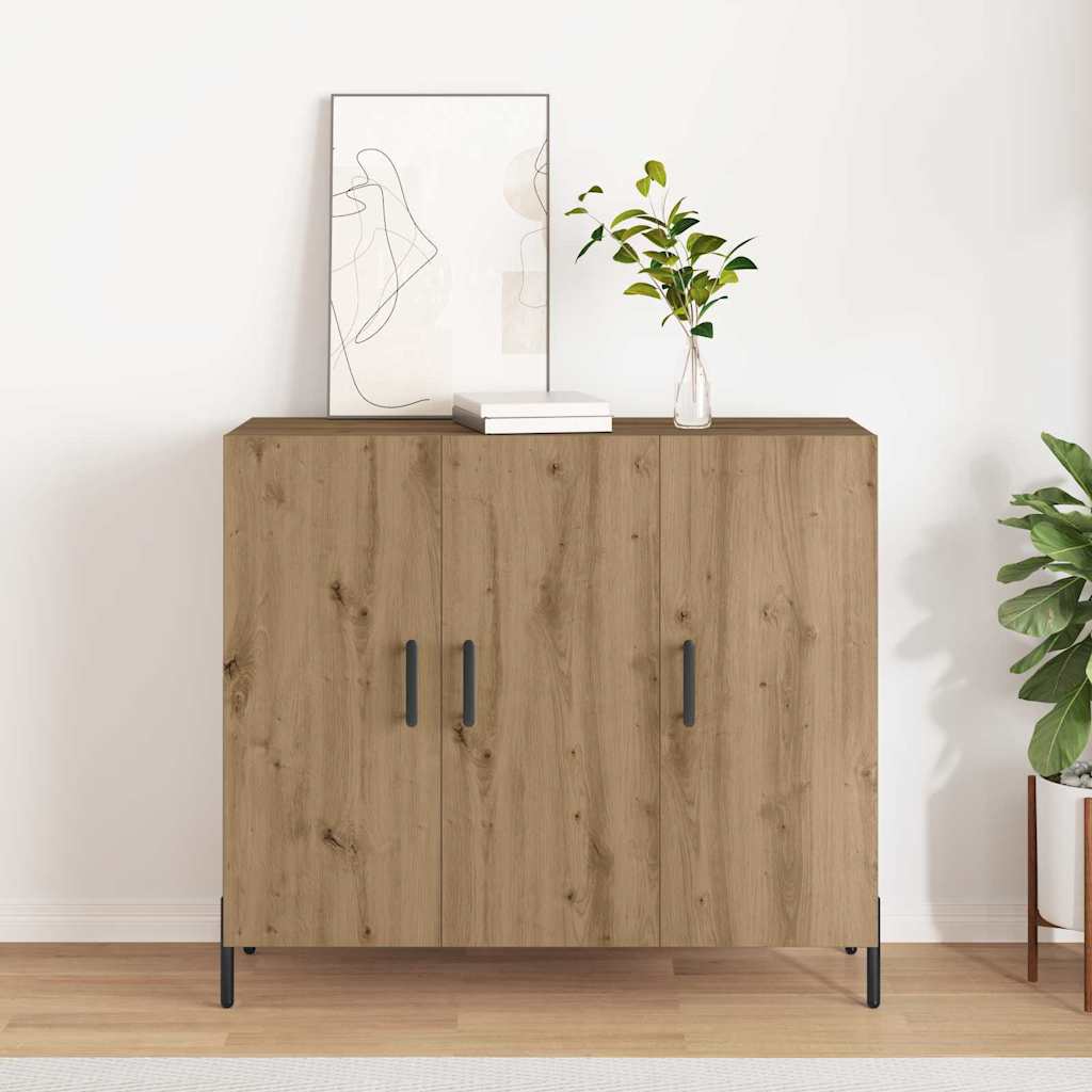 Sideboard Artisan Egetræ 90 x 34 x 80 cm Konstrueret træ