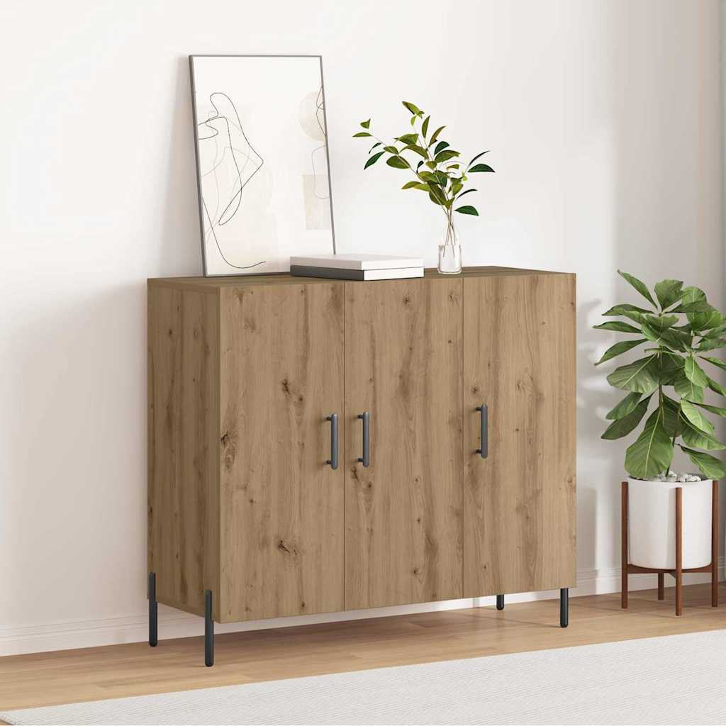 Sideboard Artisan Egetræ 90 x 34 x 80 cm Konstrueret træ