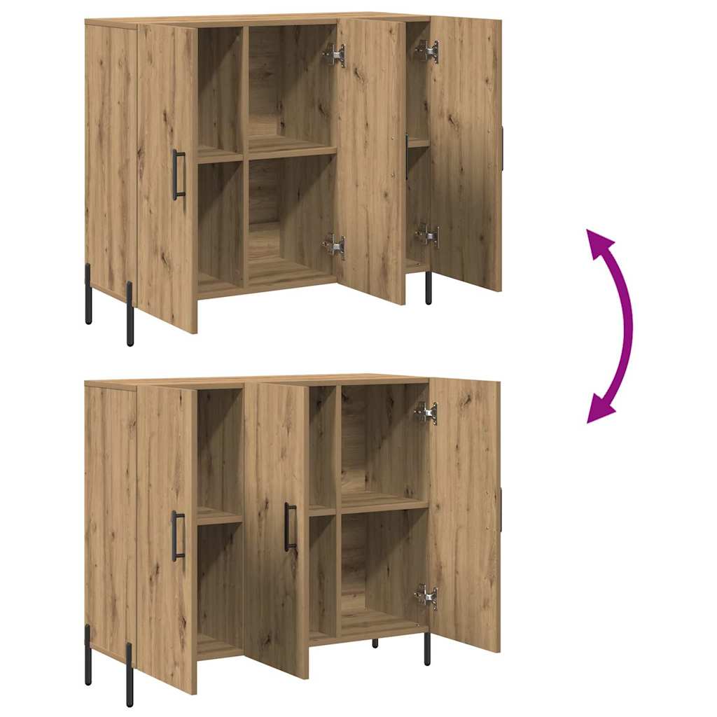 Sideboard Artisan Egetræ 90 x 34 x 80 cm Konstrueret træ