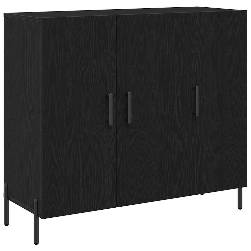 Sideboard Sort eg 90 x 34 x 80 cm Konstrueret træ